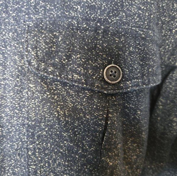 Freedom Foundry Men’s Navy Speckled Cotton Shirt Jacket M Lined Heavy Flannel - Picture 6 of 11